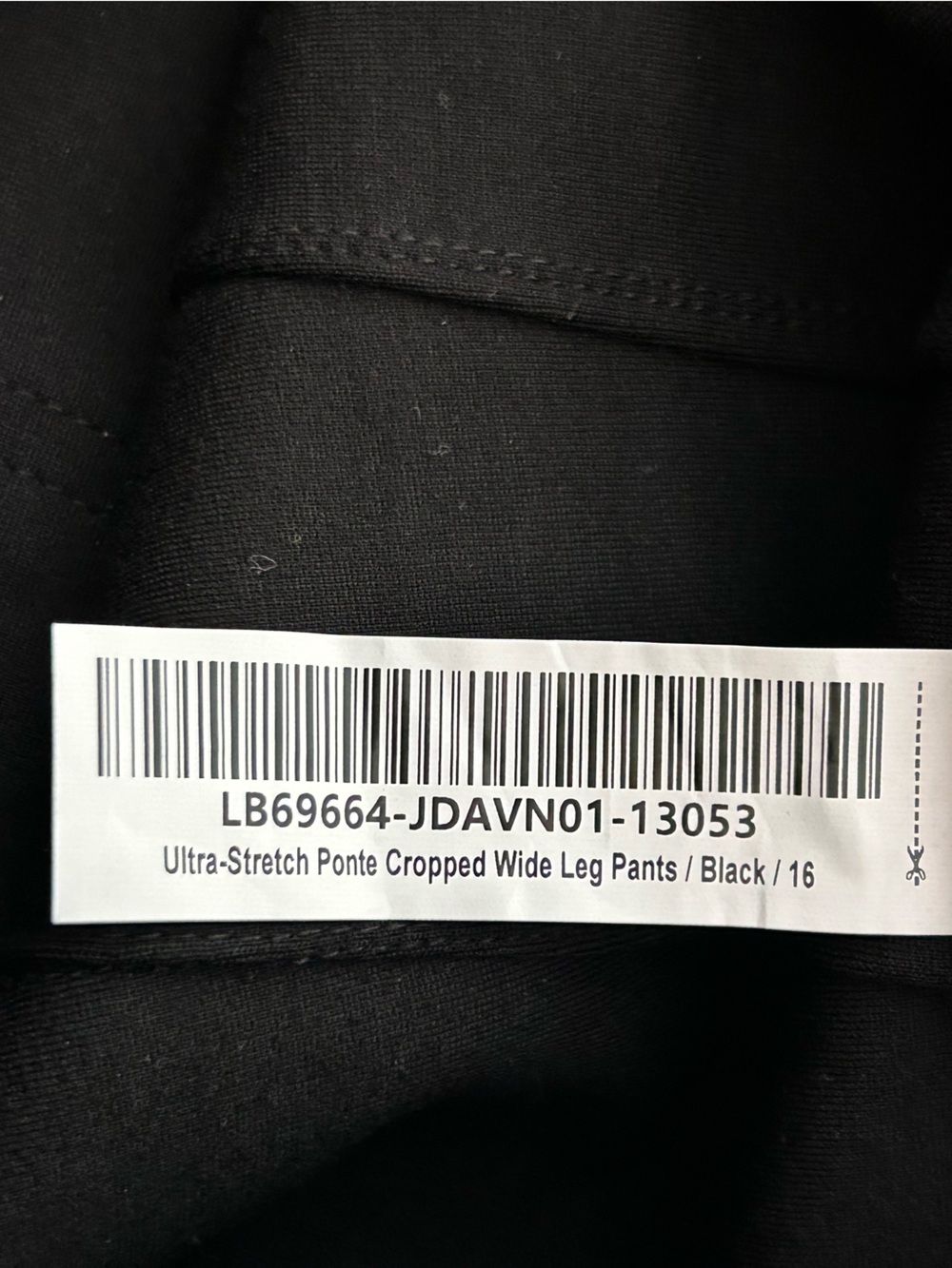 Quince Ultra-Stretch Ponte Cropped Wide Leg Pants Black 16 NWT - Picture 6 of 15